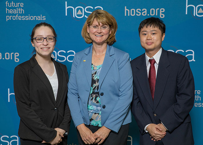 HOSA Advisors with students